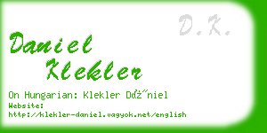 daniel klekler business card